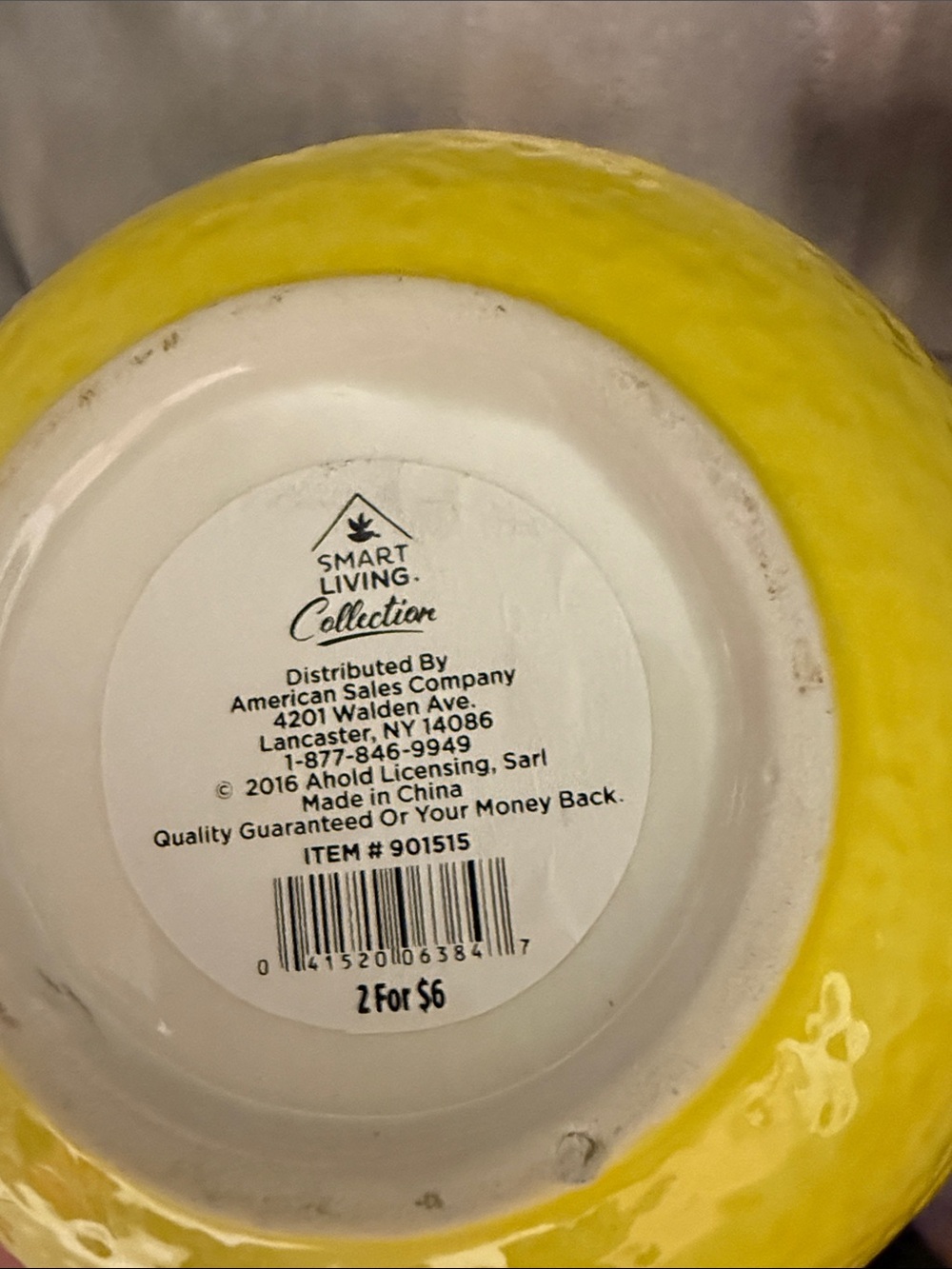 Smart Living Yellow Ceramic Citrus Bowls - Set of 2 - Picture 4 of 14
